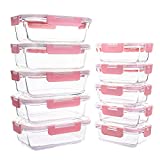 10 Pack Glass Food Storage Containers -  - Microwave