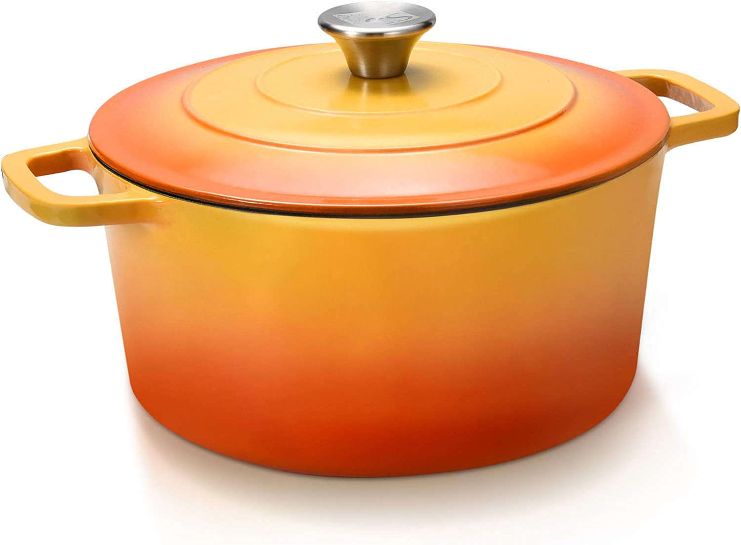 CSK Cast Iron Dutch Oven -  - Cast Iron Round Pot with Nonstick Enameled Coating