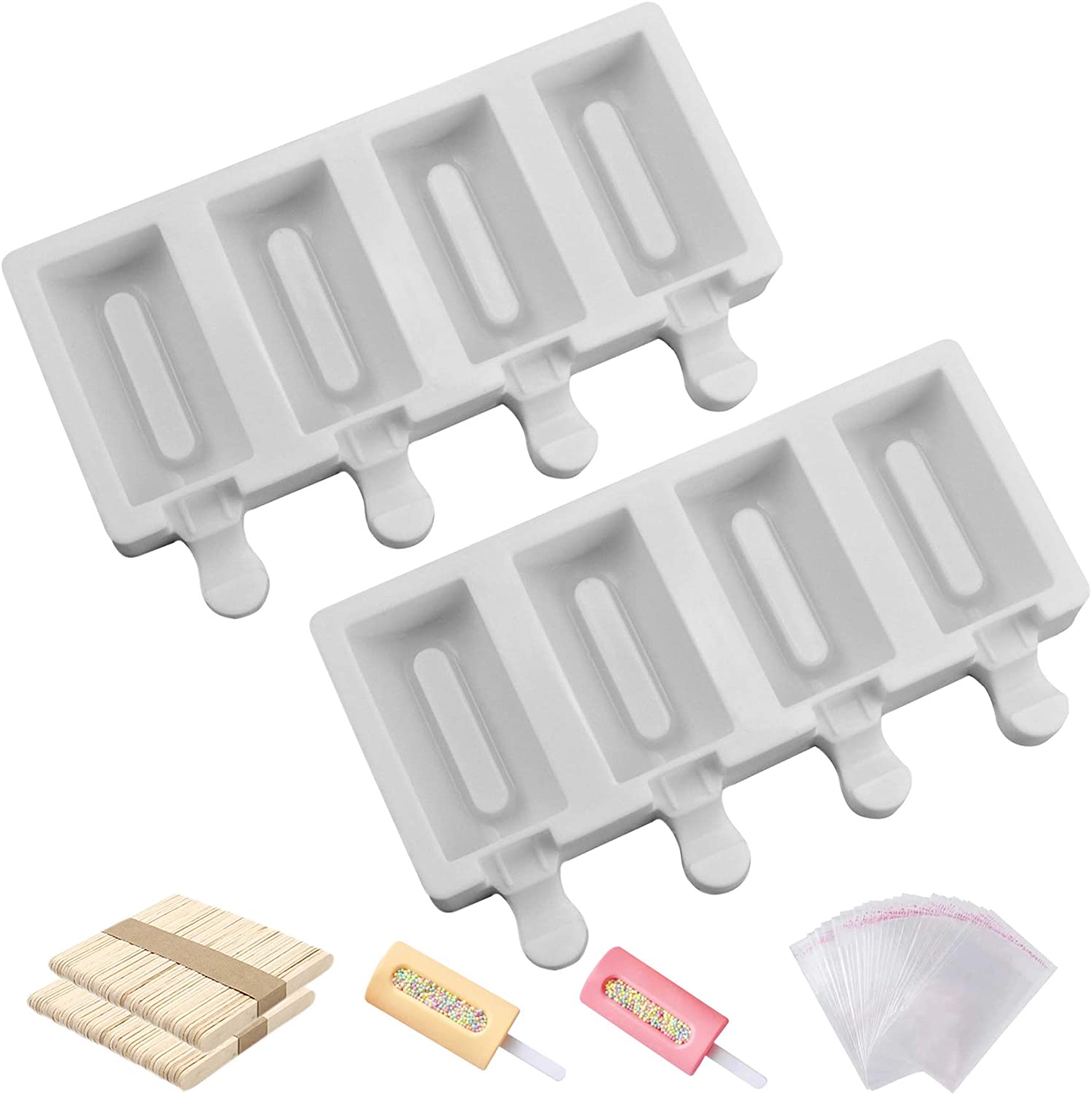 Joho Baking Popsicle Molds Ice Pop Molds -  - Silicone Cakesicle Mold for homemade popsicles