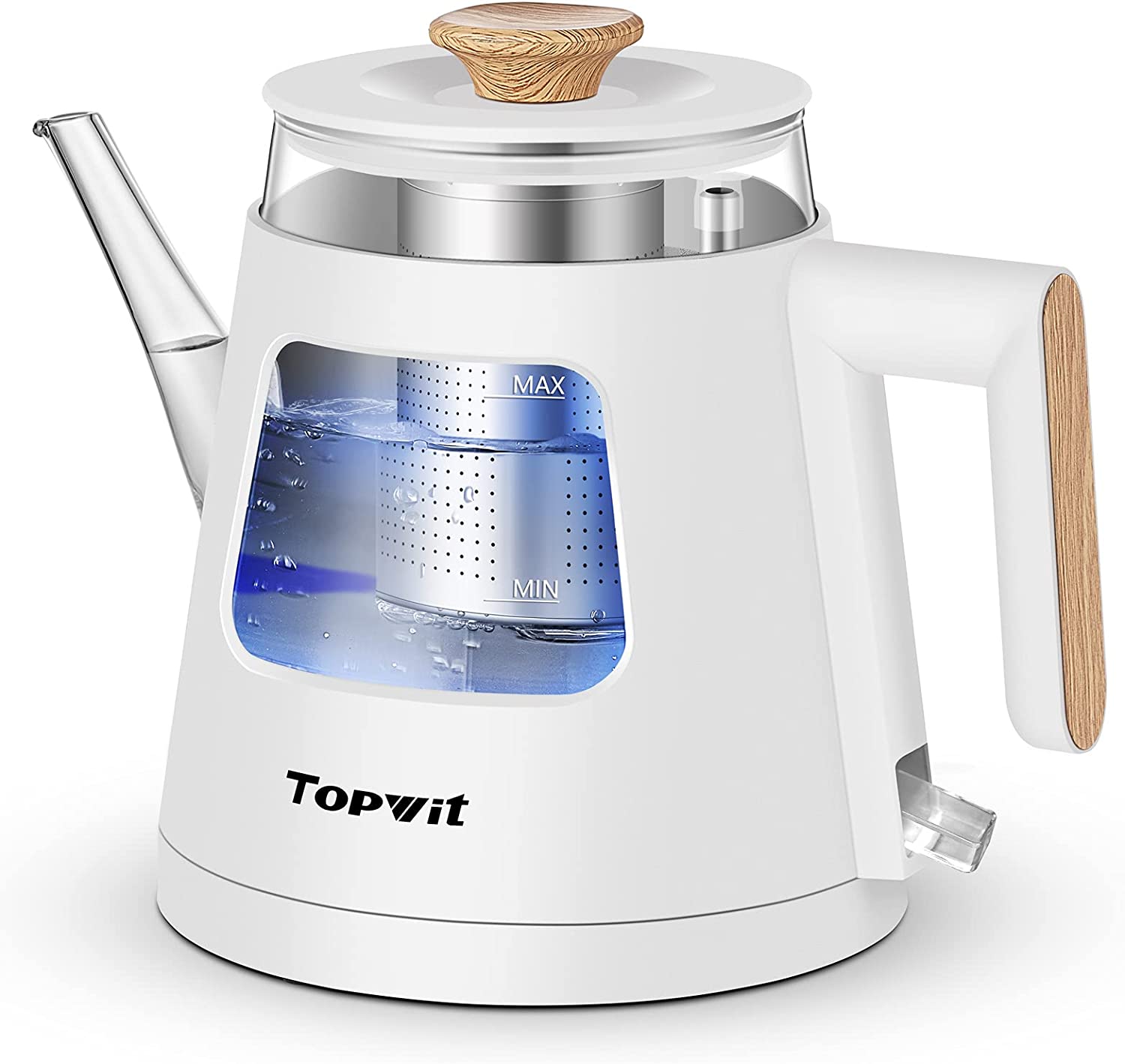 TOPWIT Electric Kettle -  - BPA-Free Electric Glass Kettle with Window