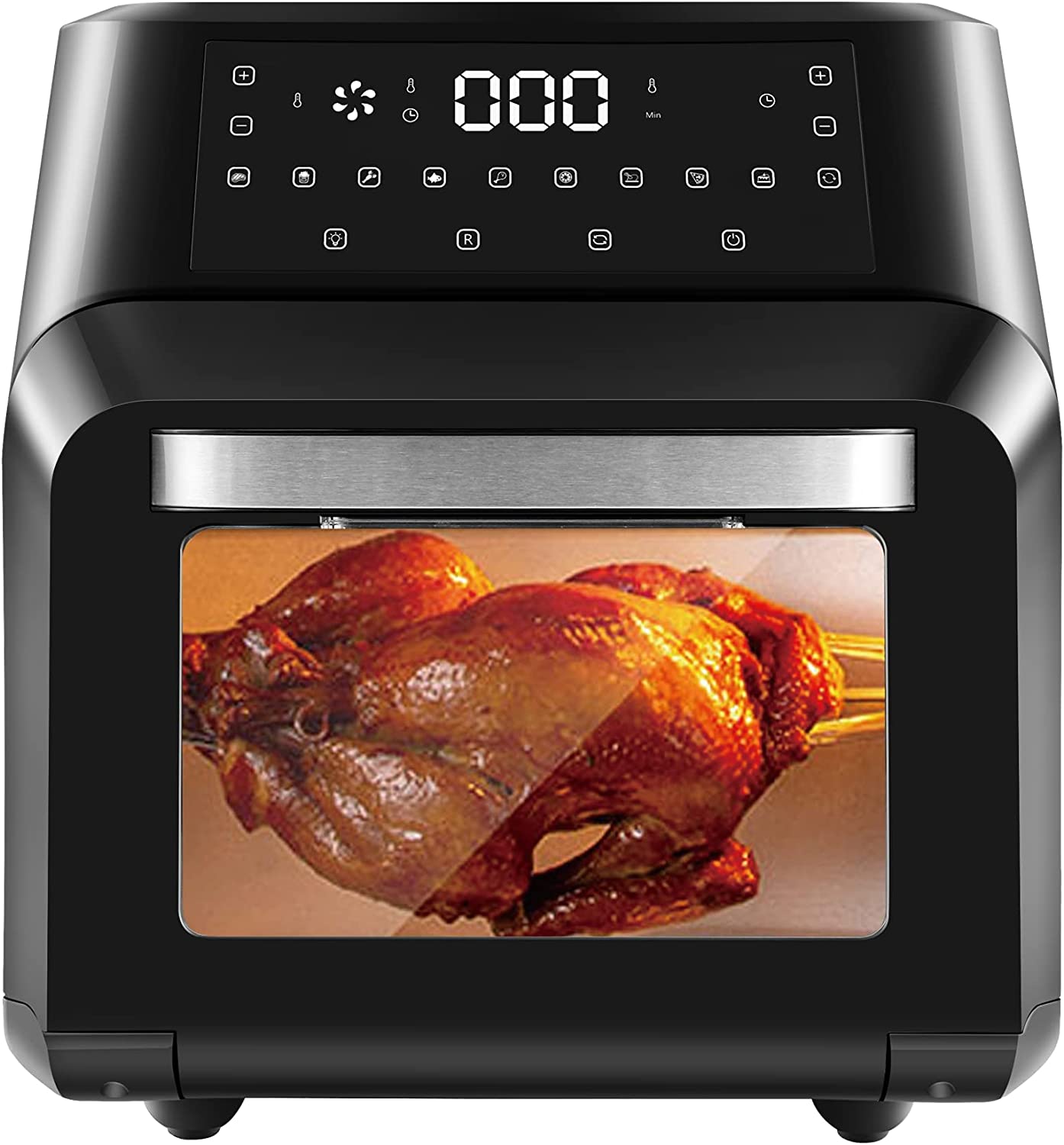 JKM Air Fryer Oven -  - 12 QT Rotisserie Air Fryer Oven 1700W Electric Hot Oven Oilless Cooker with 7 Accessories