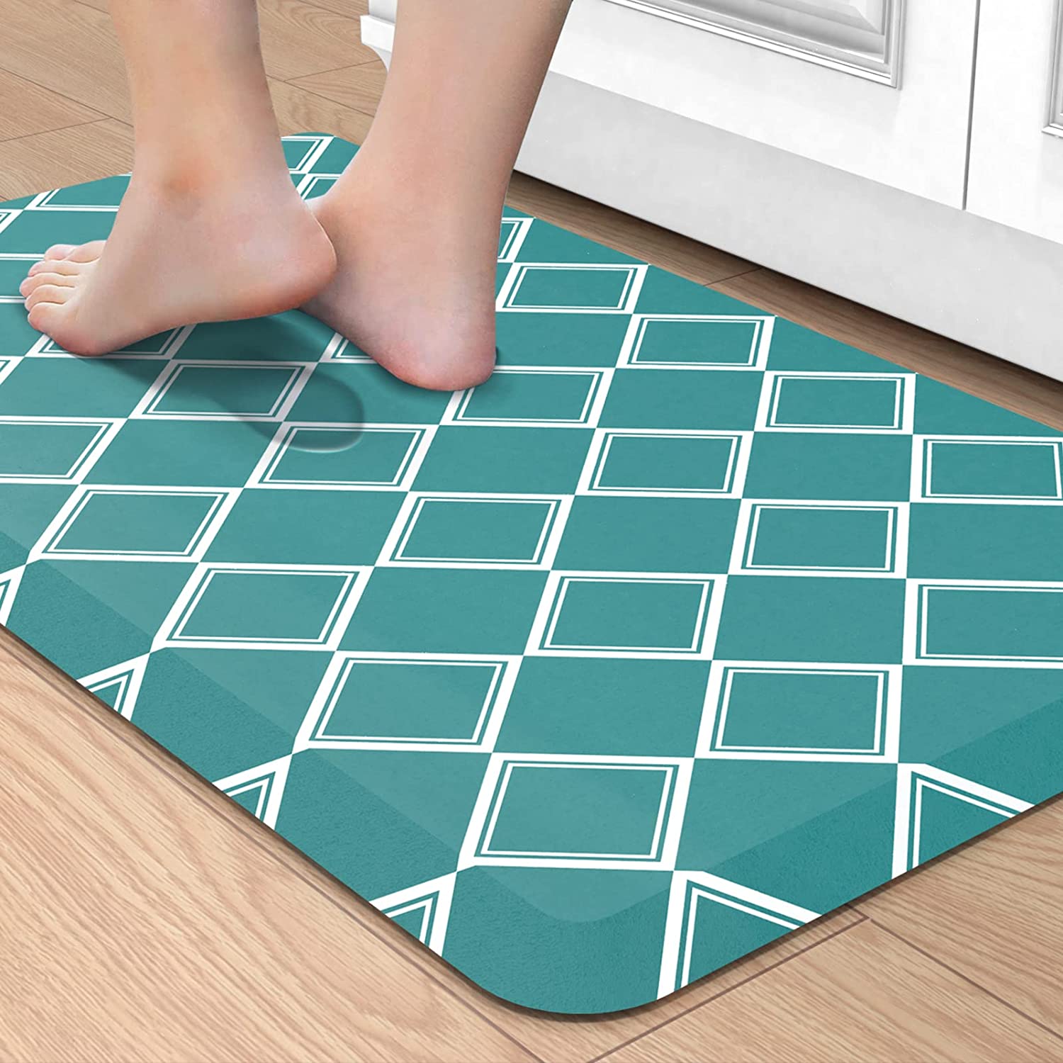 Kitsure Kitchen Mat for Cushioned Anti-Fatigue Use -  - Waterproof and Easy-to-Clean Kitchen Mat