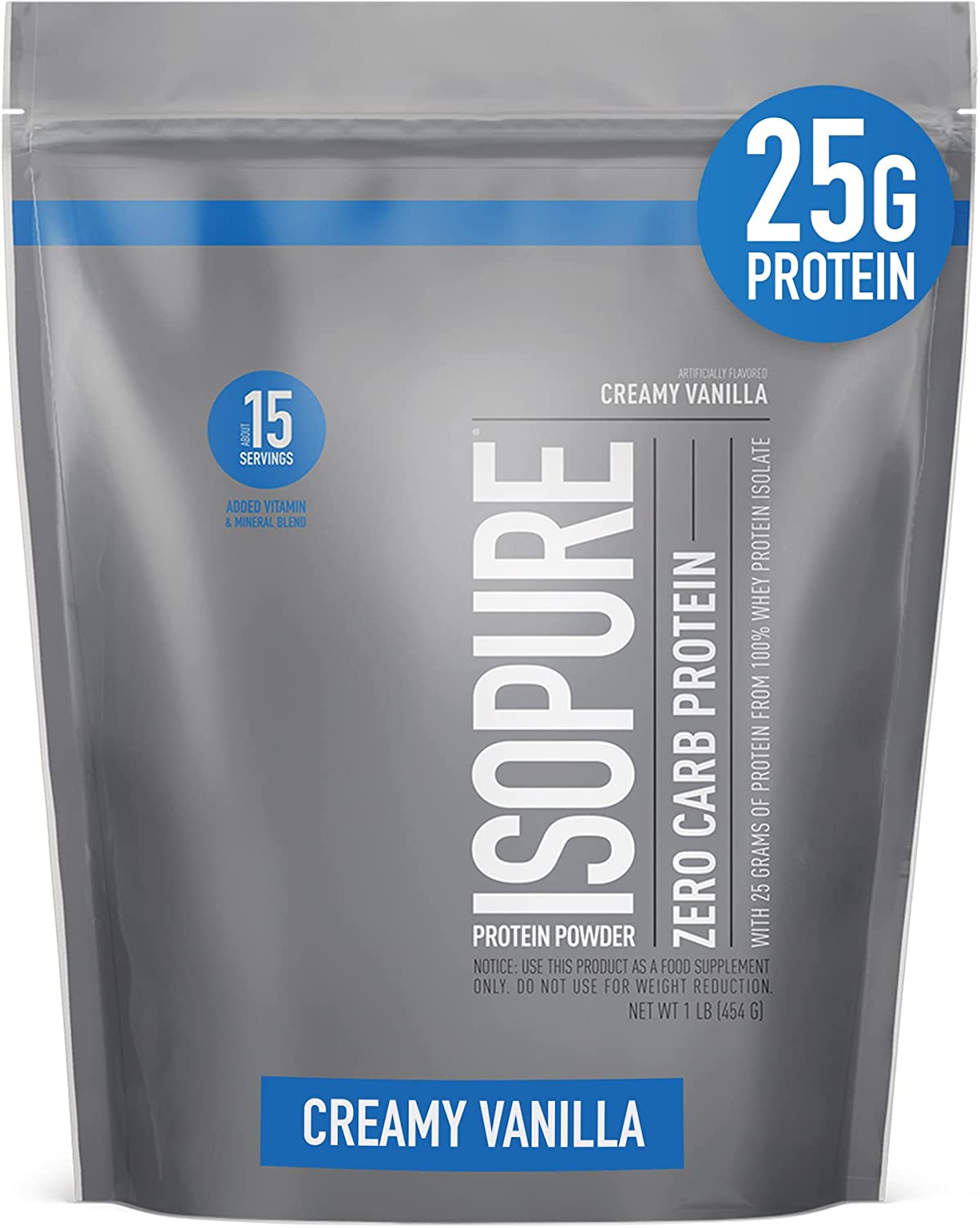 Isopure Creamy Vanilla Whey Isolate Protein Powder Review - 1 Pound