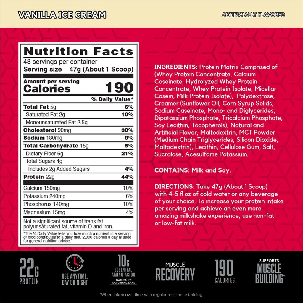 nutrition facts bsn syntha6 review
