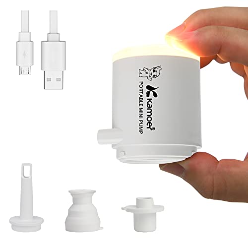 KAMOER Tiny Pump Portable air Pump Mini Vacuum Pump USB Rechargeable to inflate Deflate