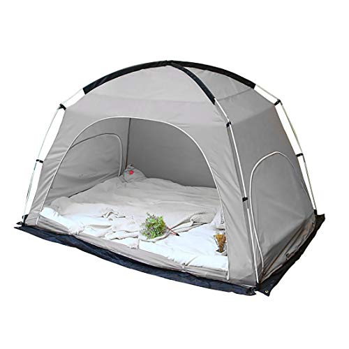 DalosDream Bed Canopy Privacy Tents Bed Tent Shelter Queen Size Indoor Pop Up Portable Frame Curtains Cozy Sleeping Tents