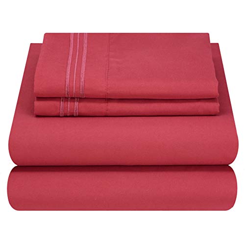 Mezzati Soft and Comfortable Waterbed Sheets Set – 1800 Prestige Brushed Microfiber Collection Bedding 