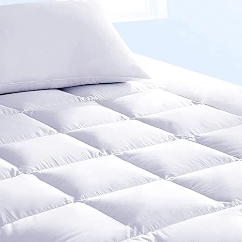 ULTRALIT Twin XL Mattress Topper & Mattress Pad Protector in One Quality Plush Luxury Down Alternative Pillow Top Make Your Bed Luxurious 18