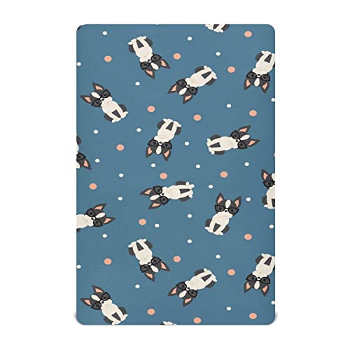 Boston Terrier Fitted Crib Sheet