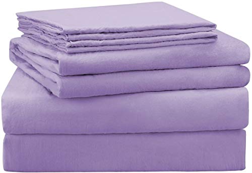 Yarns of Cotton Lavender Solid Full Size Sleeper Sofa Bed Sheet Set 