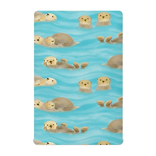 Cute Funny Otters Crib Sheets
