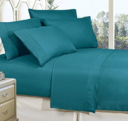 Astroo Linen 800 Thread Count Teal Full Sheet Sets 