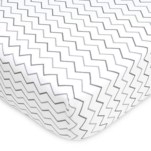 American Baby Company Printed 100% Cotton Jersey Knit Fitted Crib Sheet