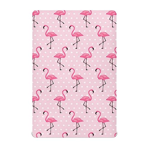 Pink Flamingo Fitted Crib Sheet
