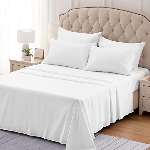 SLEEP ZONE Super Soft Cooling Full Size Bed Sheets Set 4 Piece 