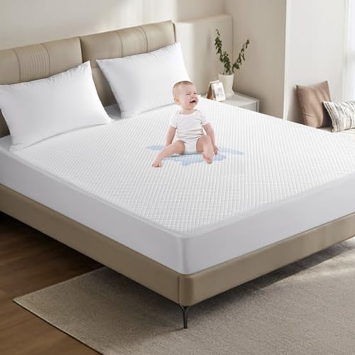 100% Waterproof Mattress Cover 61x79 Size Bed – Luxury Soft Bamboo Mattress Protector 