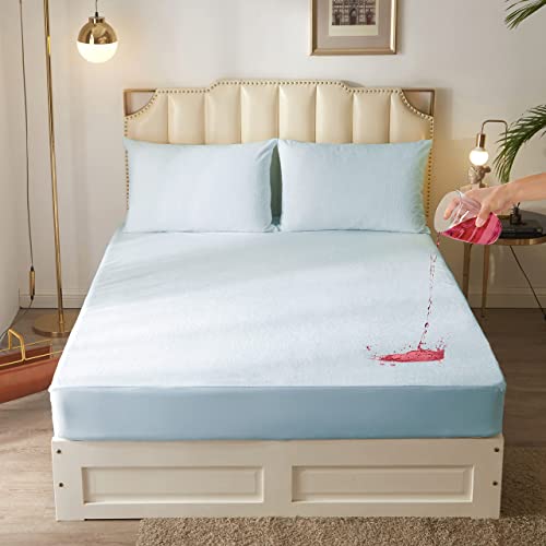 Gorge Scene Luxury Vinyl Free 100% Waterproof Mattress Protectors Cotton Terry Breathable – Noiseless Fitted Up to 14