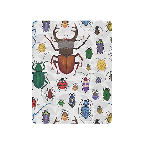 Colored Beetles Bugs Fitted Crib Sheet