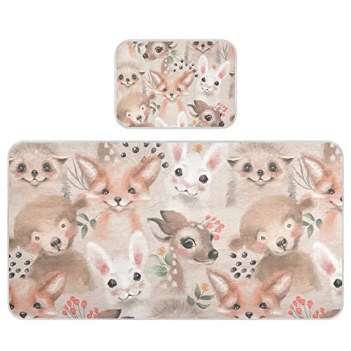 MCHIVER Floral Animals Baby Bed Pad