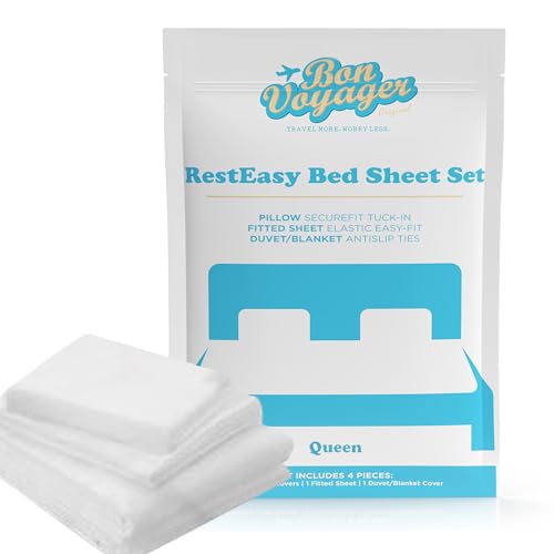 Bon Voyager Premium Disposable Queen Bed Sheets