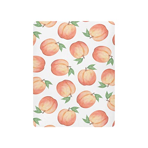 Peach Fruit Fitted Crib Sheet