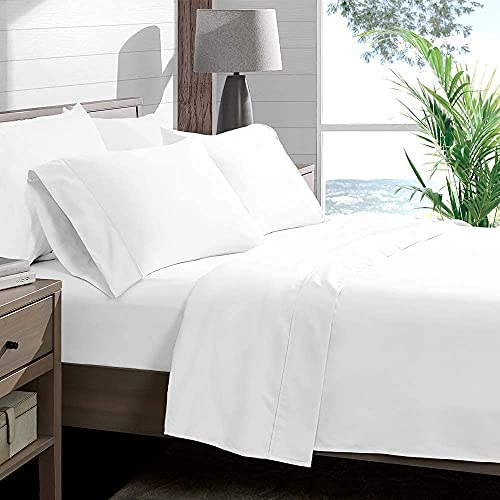 DORMICA Luxurious 1000 Thread Count Italian Finish 100% Egyptian Cotton 4-Piece Queen Bed Sheets
