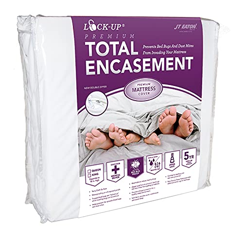 Twin JT Eaton Lock-Up Premium Mattress Encasement. Bed Bug and Mite Proof. Double-Zippered