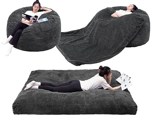 5Ft Bean Bag Chair/Bed Transformable Giant