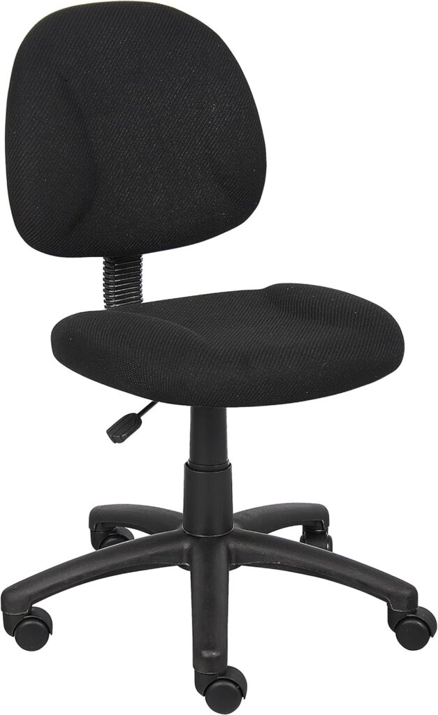 Boss Office Products Nylon Black Boss Office Deluxe Posture Chair