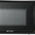 Emerson MW7302B Compact Countertop Microwave Oven with Touch Control, LED Display, 700W, 10 Power Levels, 6 Auto Menus, Glass Turntable and Child Safe Lock