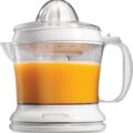 Proctor Silex Electric Citrus Juicer Machine, 34 oz, for Orange, Lemon, Grapefruit Juice, White