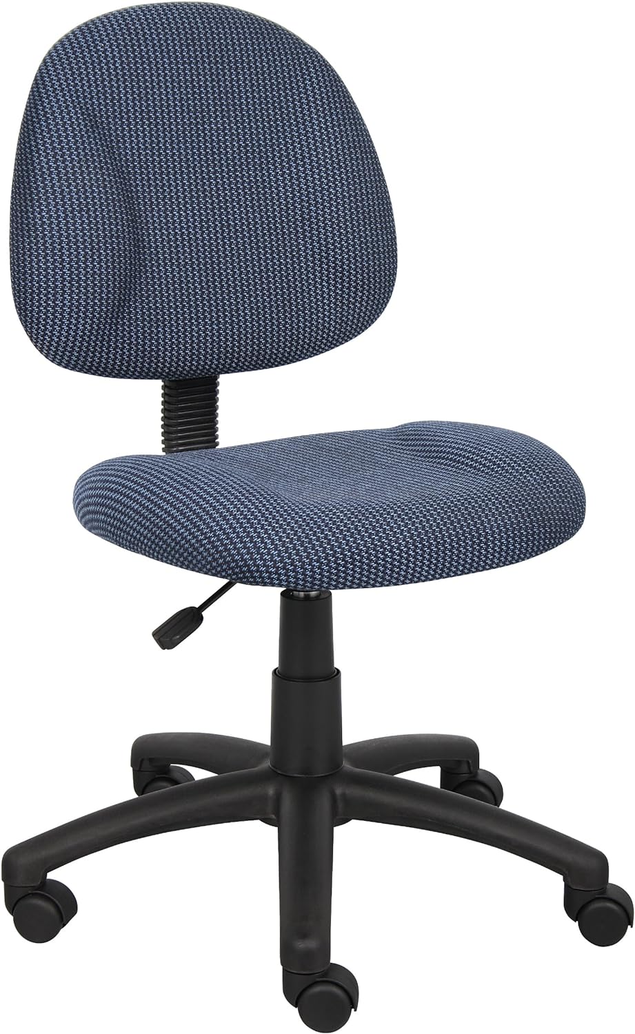 Boss Office Products Perfect Posture Delux Fabric Task Chair without Arms in Blue