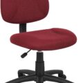 Boss Office Products Perfect Posture Delux Fabric Task Chair without Arms in Burgundy
